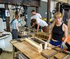 Technical Sciences students doing woodwork